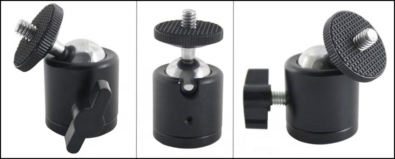 The vein viewer rotates freely with the ball head adapter
