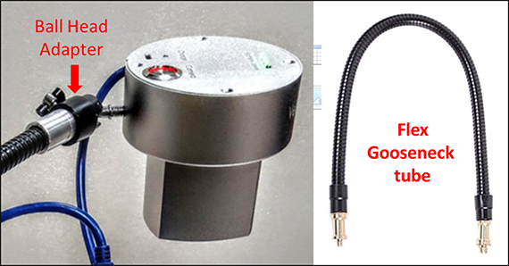 The Flexible gooseneck tube stand can arrange the position of the vein locator in the desired position easily for nurse